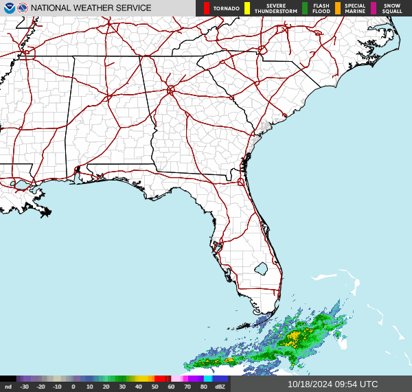 Weather radar map