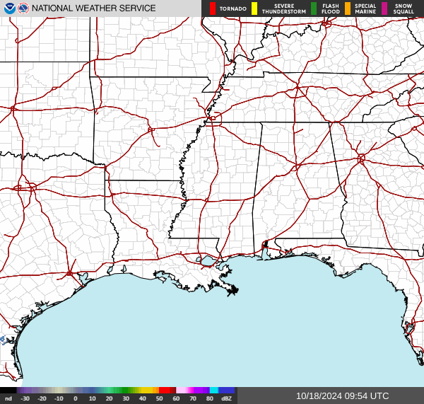 Weather radar map