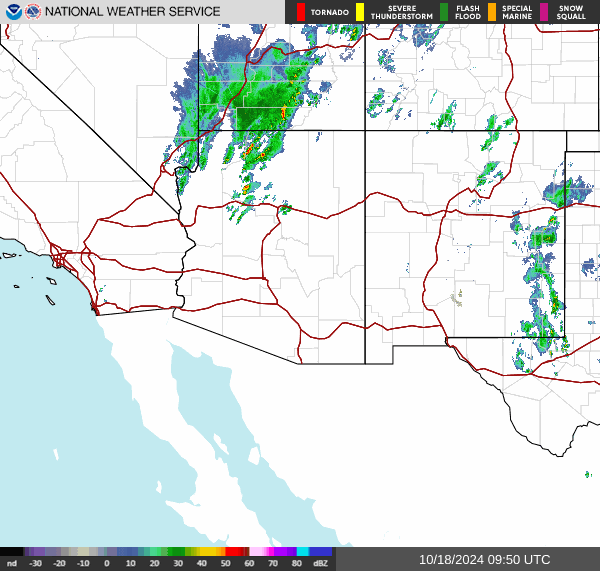 Weather radar map