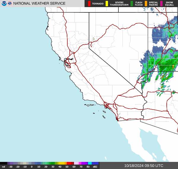 Weather radar map