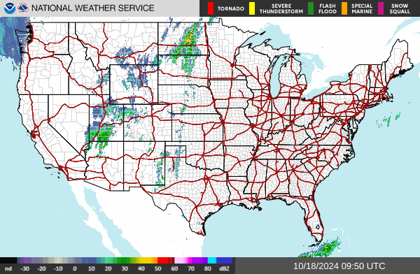 Weather radar map