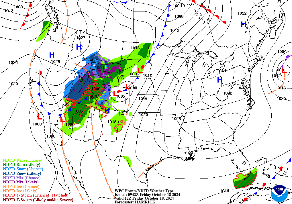 Weather radar map