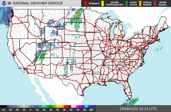 Weather radar map